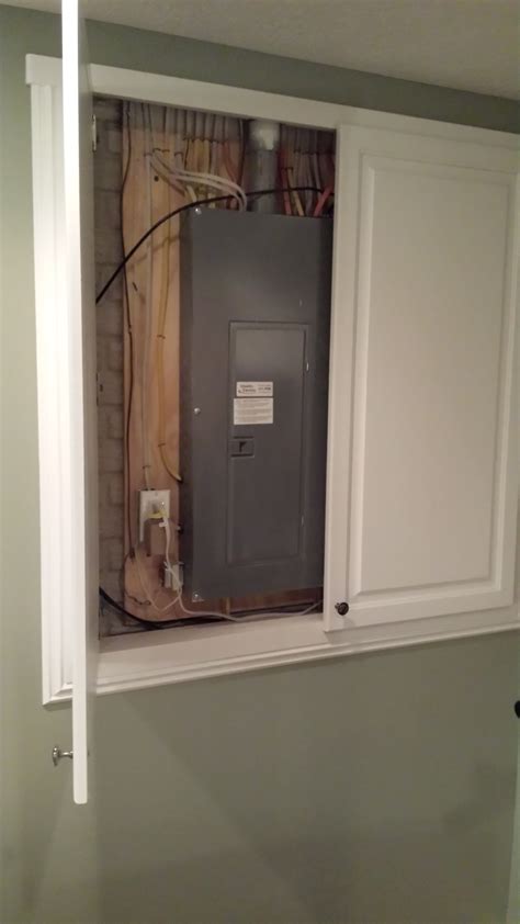 how to cover electrical box in basement|electrical cabinet covering ideas.